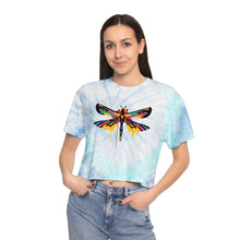 Load image into Gallery viewer, DragonFly Wet Tie-Dye Crop Tee
